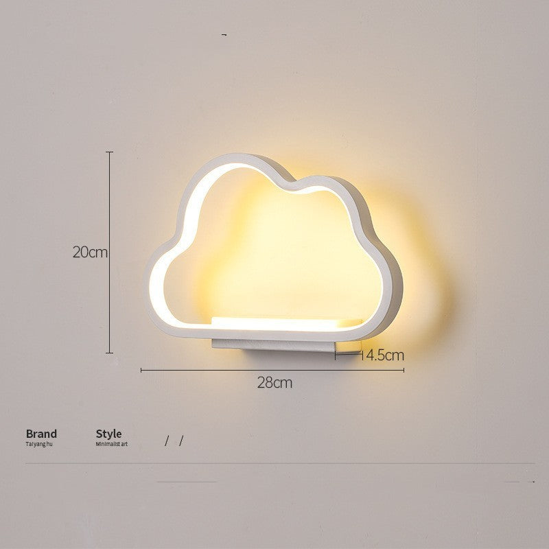 Bedroom Bed Background Wall Decoration Simple Children's Cloud Led Wall Lamp ARZ