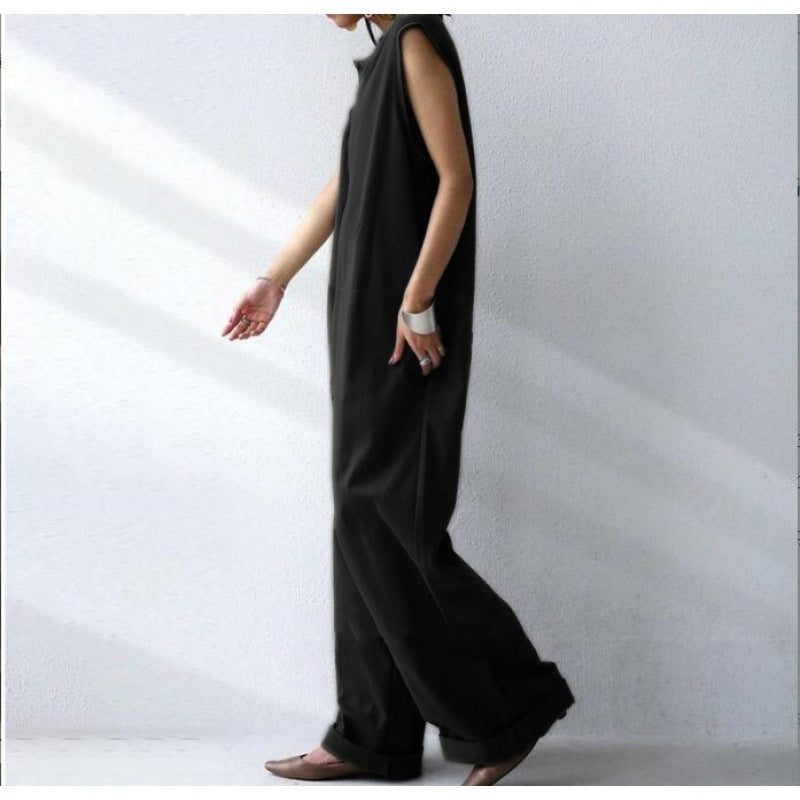 Temperament Pure Color Sleeveless Jumpsuit For Women ARZ