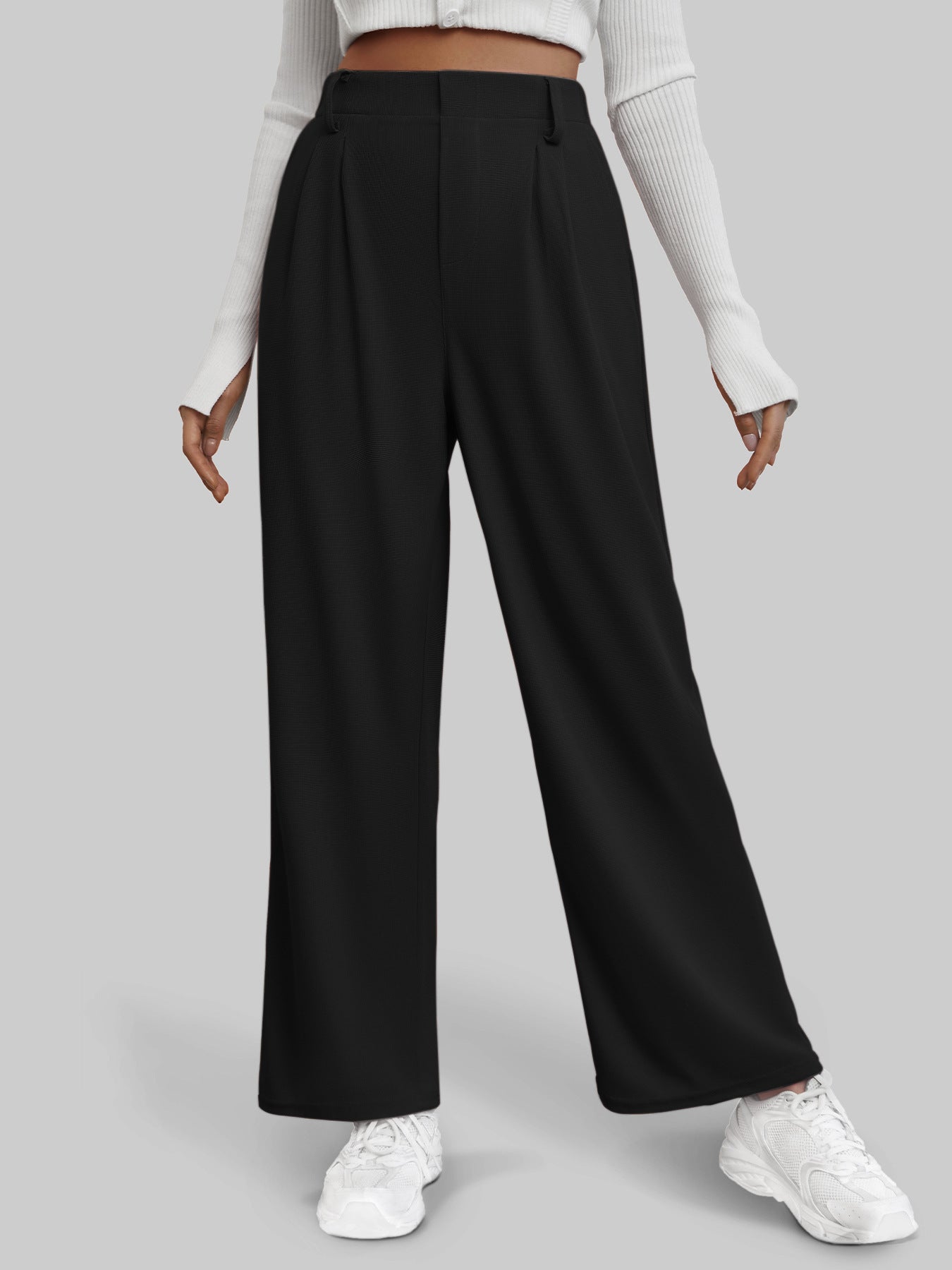 Women's Casual Straight Pants Wide-leg Pants ARZ