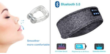 Wireless Bluetooth Sleeping Headphones Headband Thin Soft Elastic Comfortable Music Ear Phones Eye Mask For Side Sleeper Sports ARZ