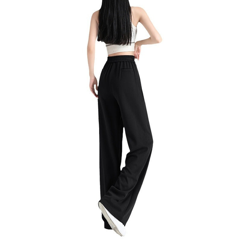 Silk Wide Leg Drooping Casual Narrow Version Straight-leg Pants ARZ