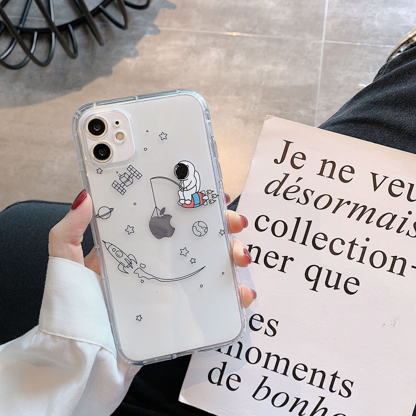 Creative Spaceman Transparent Cute Phone Case ARZ