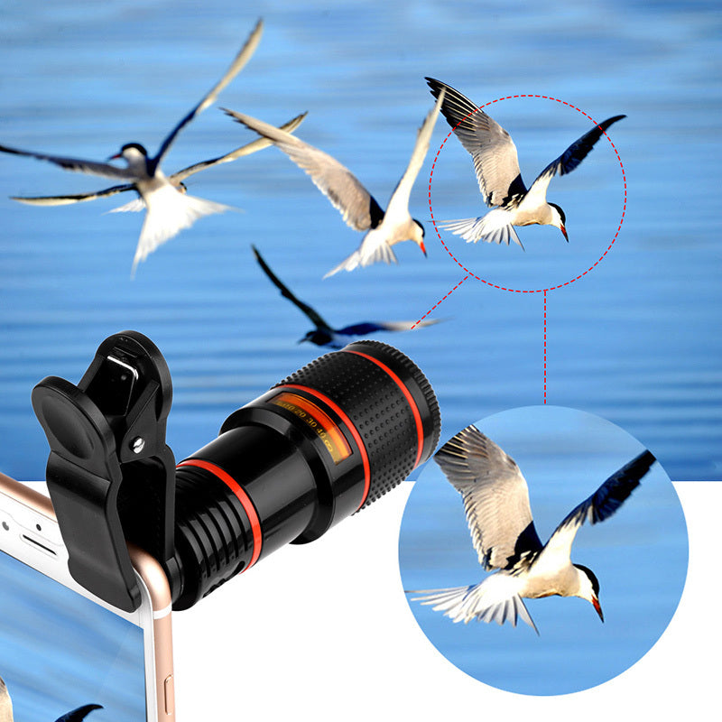 Zoom Mobile Phone Clip-On Retractable Telescope Camera Lens For  Galaxy S3 S4 S5 S6 S7 Edge Phone ARZ