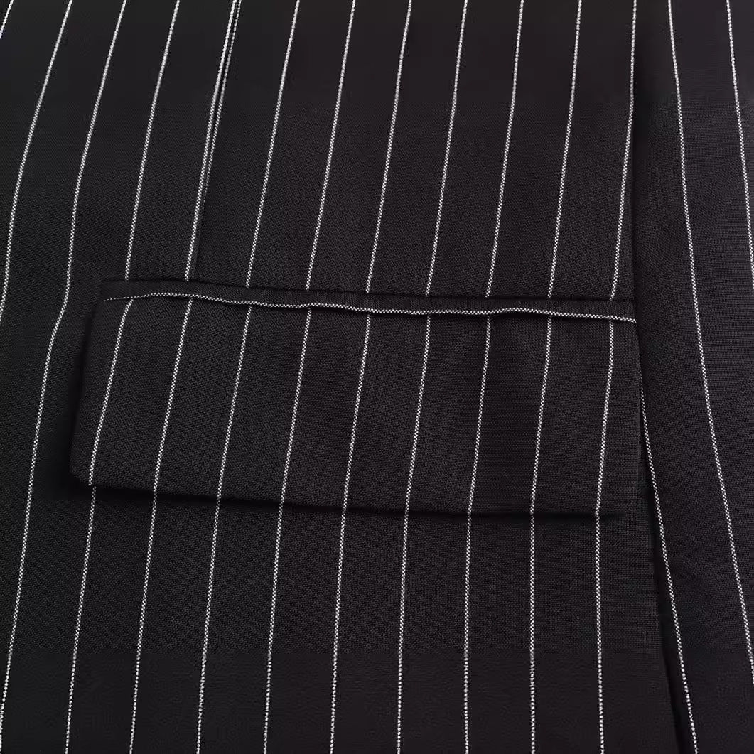 OL Temperament Commute Vertical Striped Suit European And American Female Suit Coat ARZ