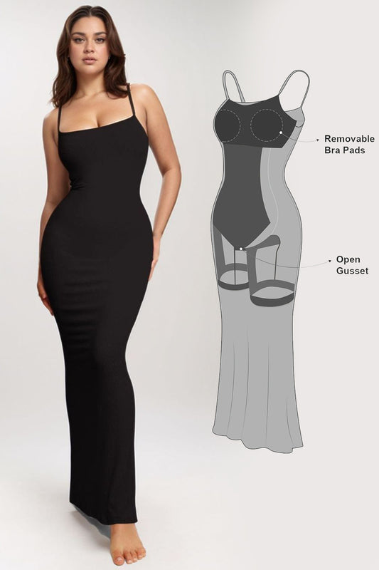 Basic Bae Built-In Shapewear Sleeveless Maxi Dress Trendsi