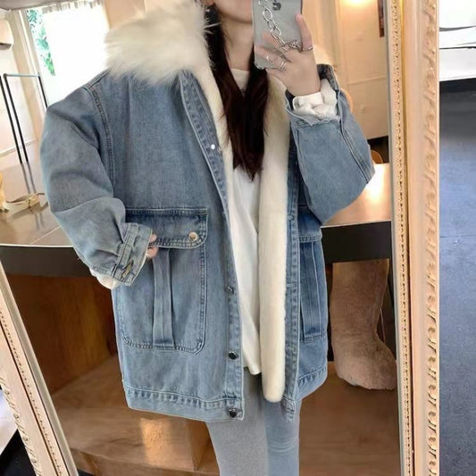 Denim Coat Women's Autumn And Winter Loose ARZ