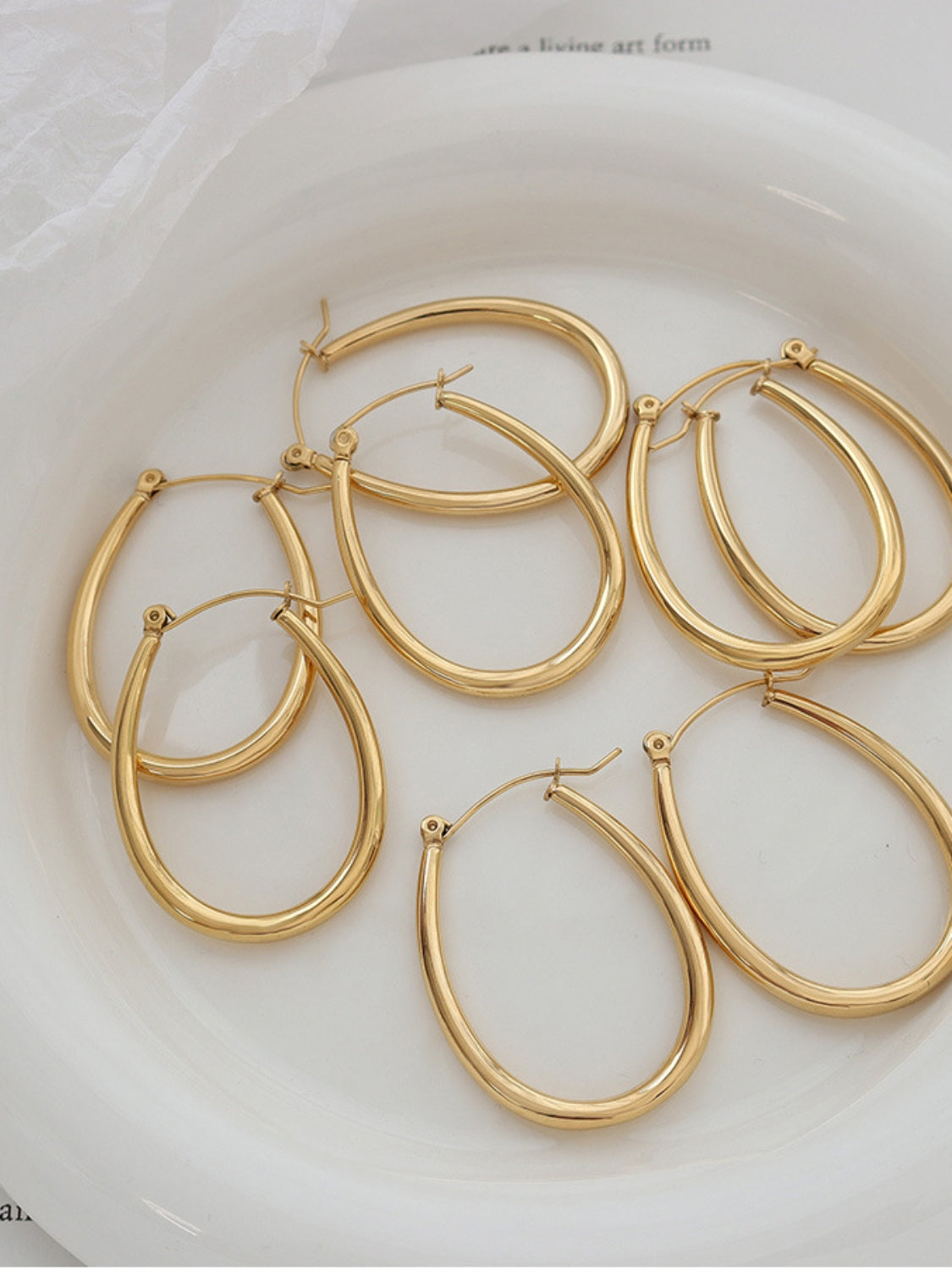 18K Gold-Plated Titanium Steel Earrings Trendsi