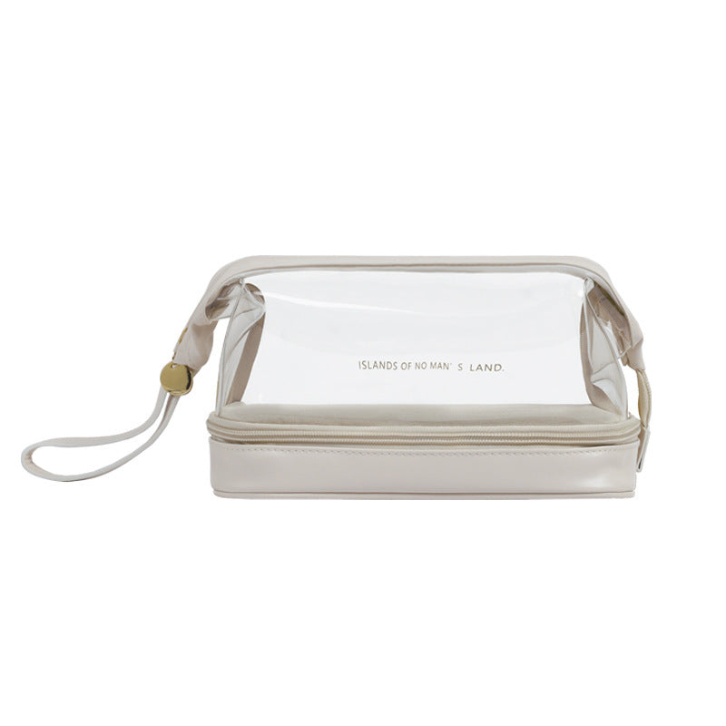 Double Layer Cloud Transparent Steel Wire Cosmetic Bag ARZ