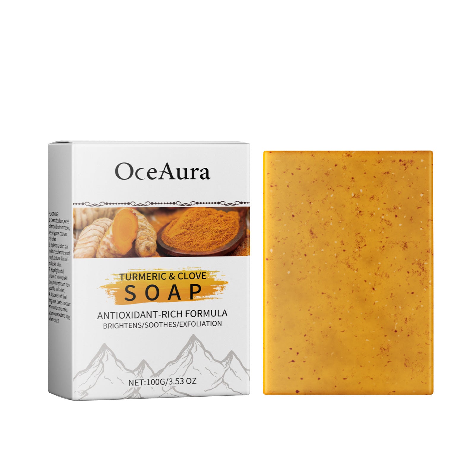 Turmeric Lilac Essential Oil Moisturizing And Nourishing Facial Body Cleansing Soft Skin Flower Soap ARZ