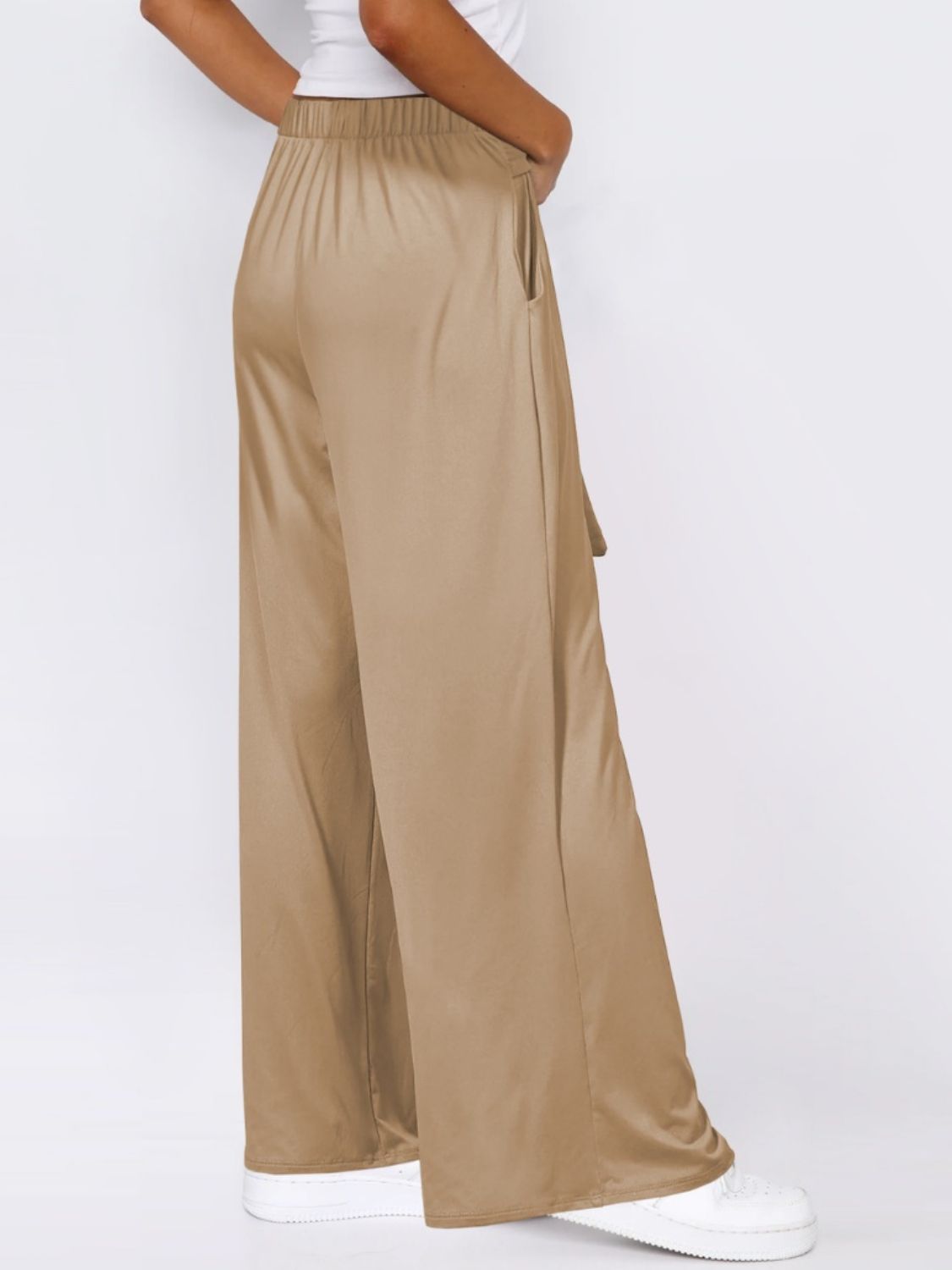 Tied Wide Leg Pants with Pockets Trendsi