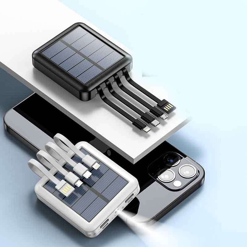 Mini Portable Power Bank With Solar Cable ARZ