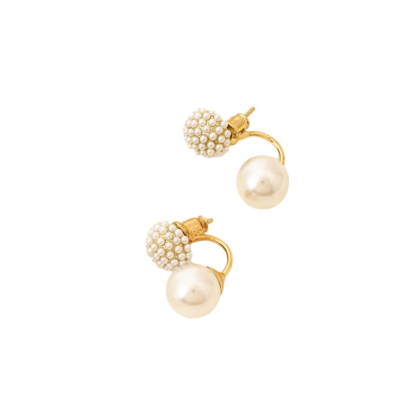 Pearl Earrings Classic Style Advanced Simple S925 Silver ARZ