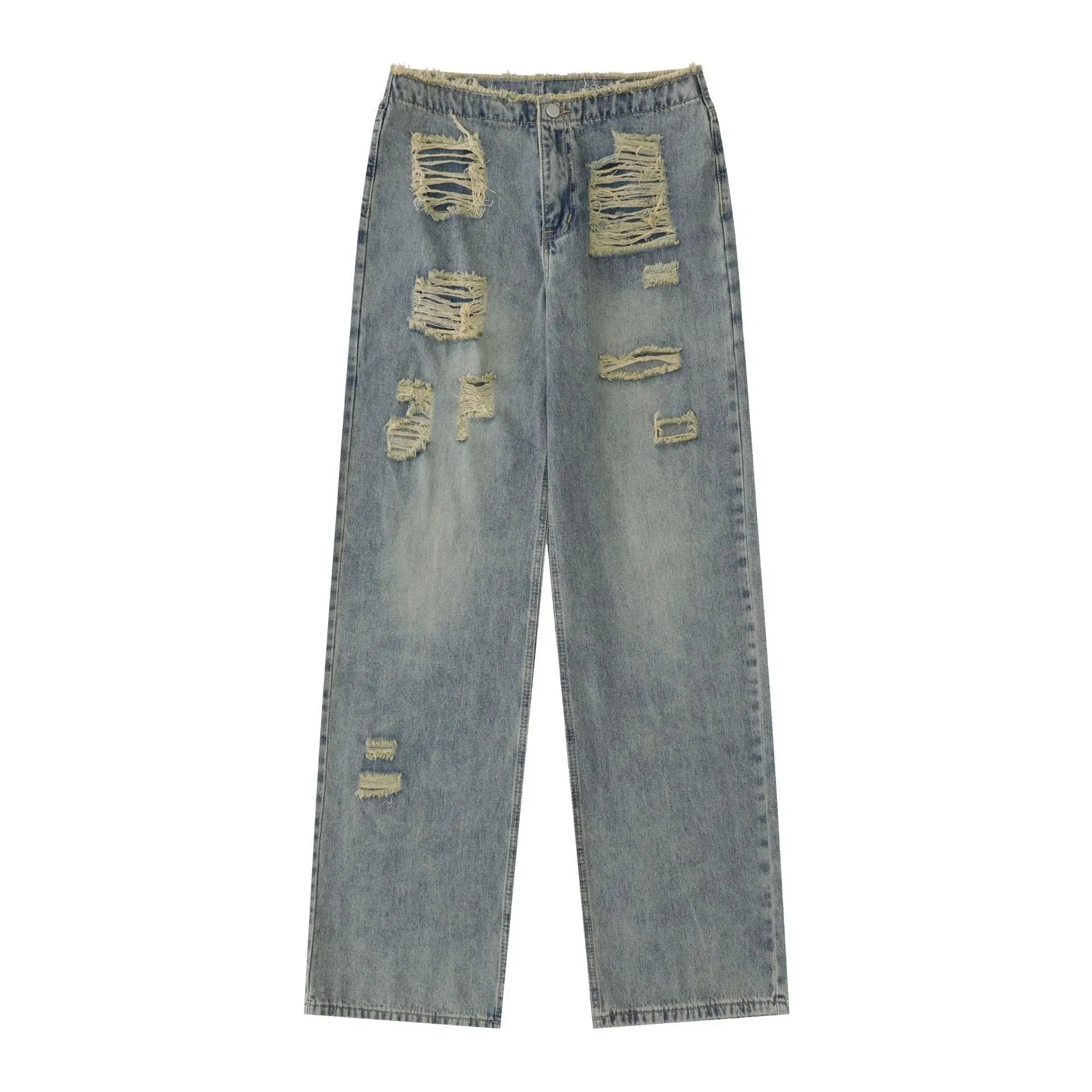 American High Street Jeans Washed Make Old Ripped ARZ