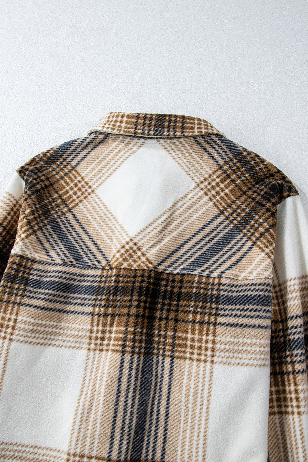 Plaid Button Up Long Sleeve Shacket Trendsi