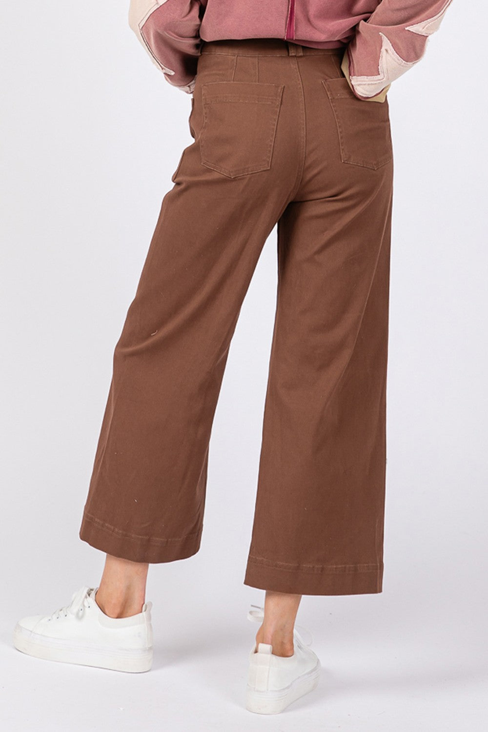 SAGE + FIG Wide Leg Cropped Pants Trendsi