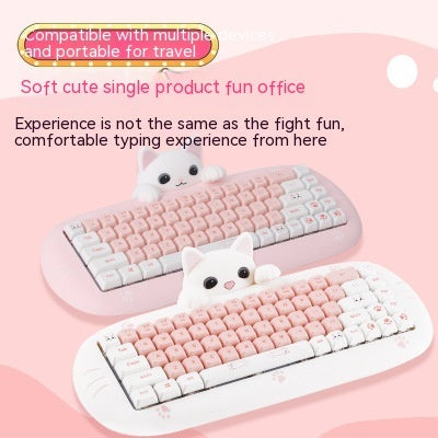 Wireless Bluetooth E-sports Games Cute Mini Office Mechanical Keyboard ARZ