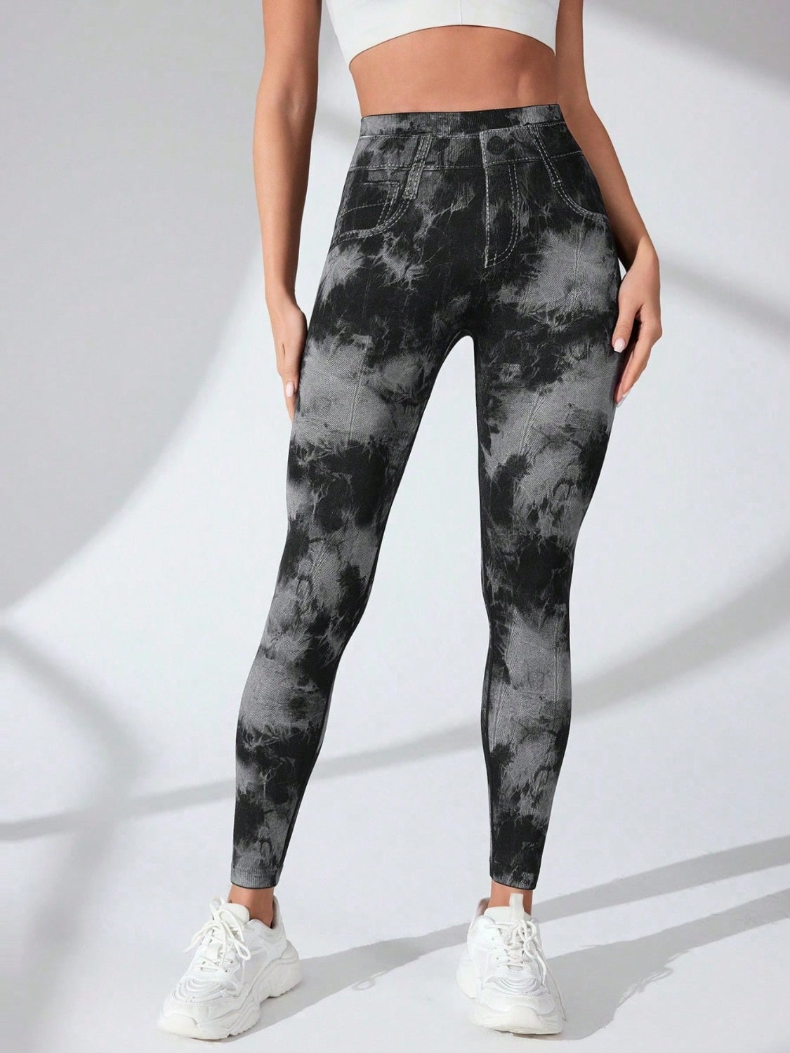 Tie-Dye High Waist Active Leggings Trendsi