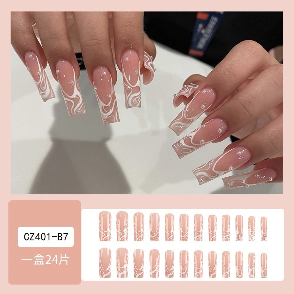 Super Long Diamond Wearing Armor European And American Foreign Trade Nail Stickers ARZ