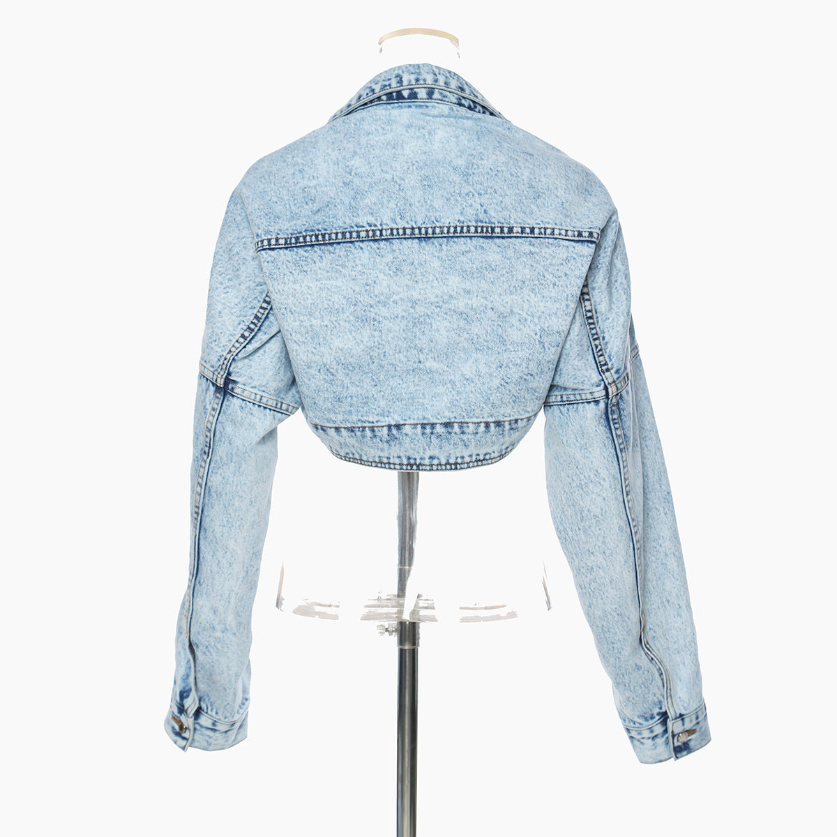 Motorcycle Jacket Short Denim Jacket Top ARZ