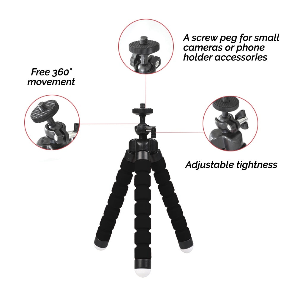 Flexible Small Octopus Mount Mini Tripod Bluetooth Remote Stand Holder I Phone ARZ