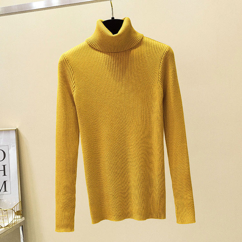 Turtleneck Sweater Women Knit Bottoming Shirt Winter Keep Warm Trendsi