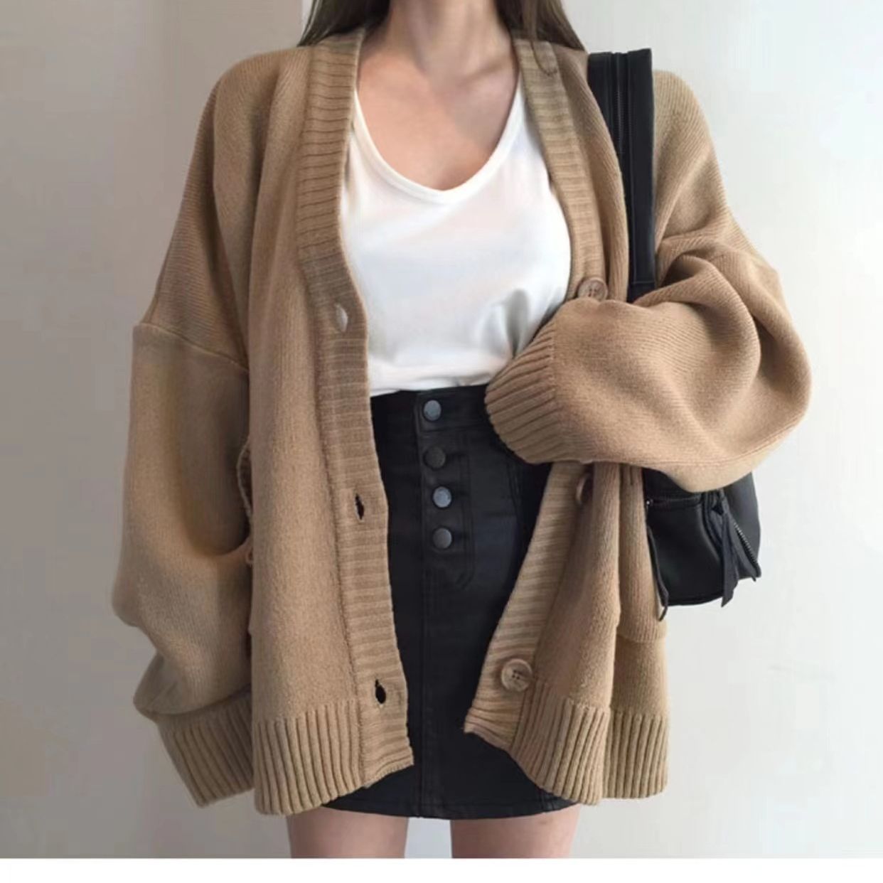 Women's Solid Color Fashion Casual Knitted Jacket ARZ