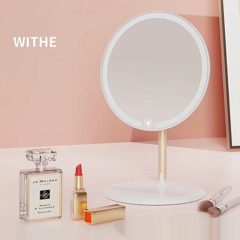 Desk Lamp With Three Fold LED Makeup Mirror ARZ