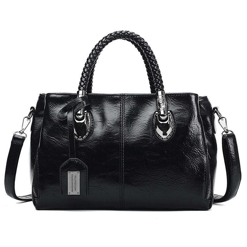 Vintage Oil Wax leather luxury handbags Women Bags ARZ