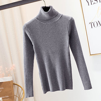 Turtleneck Sweater Women Knit Bottoming Shirt Winter Keep Warm Trendsi