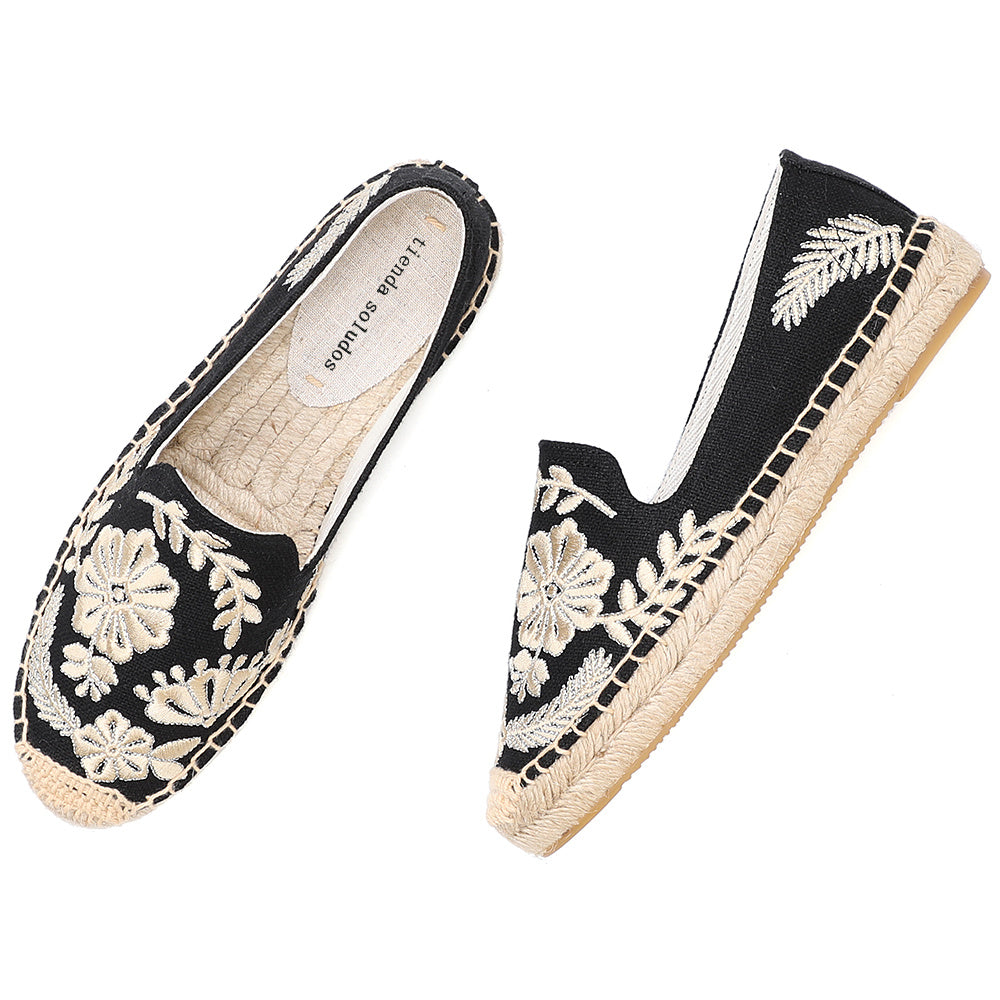 Flat heel embroidered casual canvas shoes ARZ