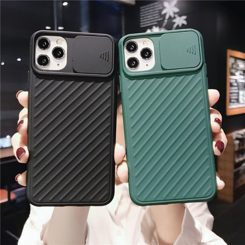 Compatible With  , Slide Camera Lens Protector Phone Case Soft Silicone Cover Matte Back Cover ARZ