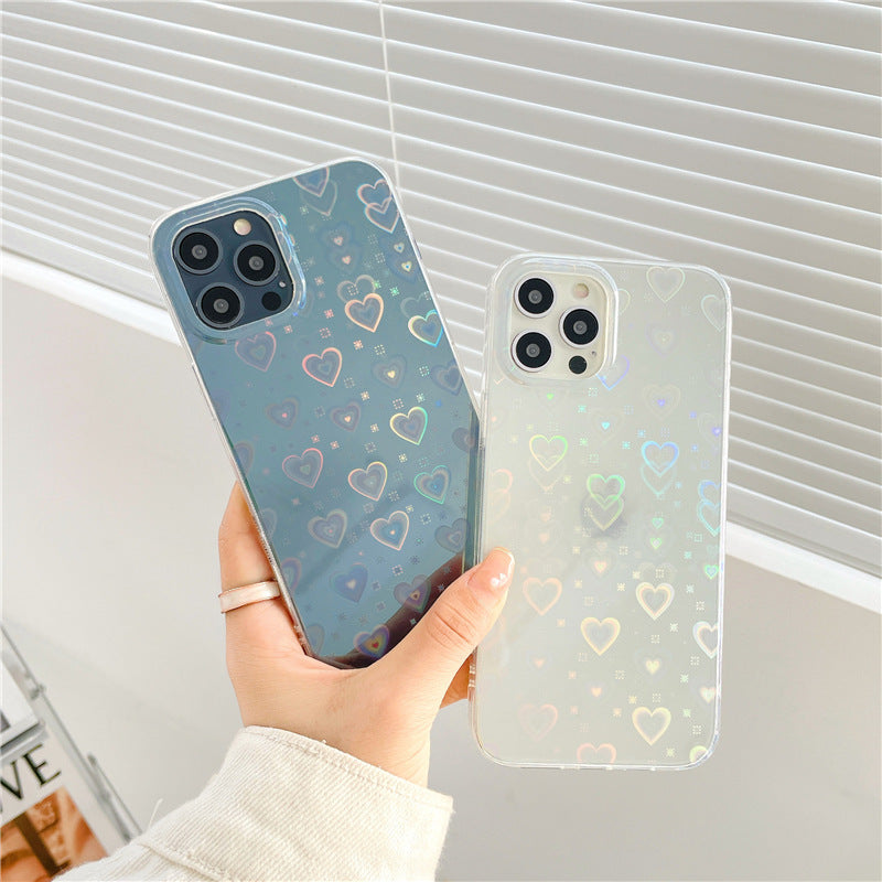 Laser Colorful Love Mobile Phone Soft Case ARZ