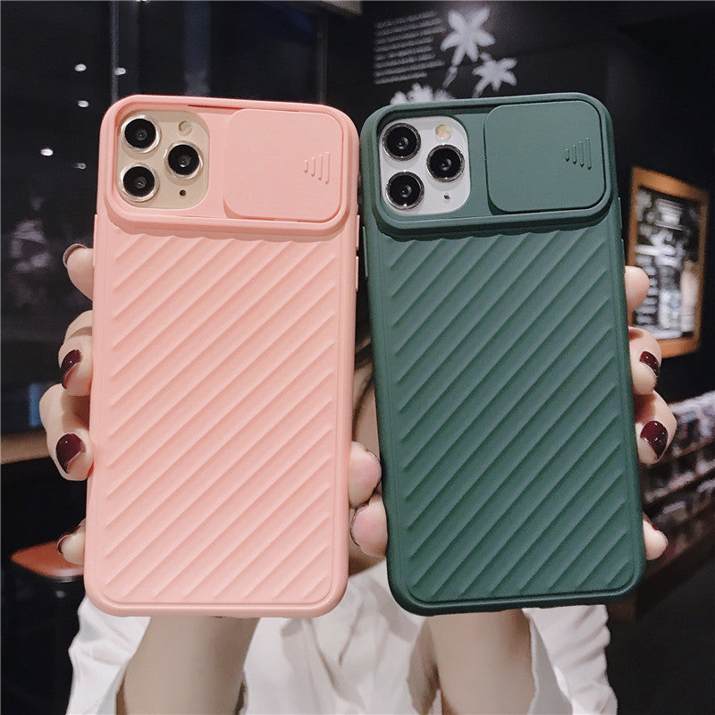 Compatible With  , Slide Camera Lens Protector Phone Case Soft Silicone Cover Matte Back Cover ARZ