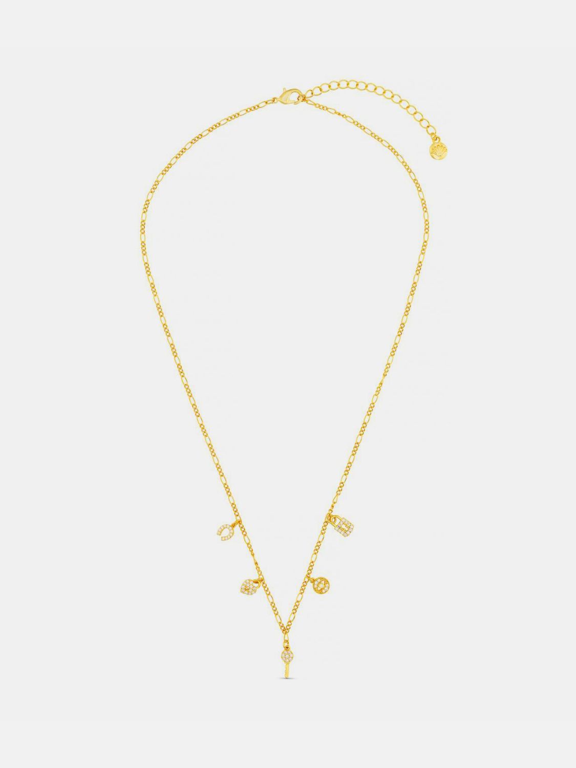 14K Gold-Plated Copper Zircon Pendant Necklace Trendsi