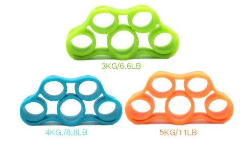 Silicone Finger Trainer Hand Gripper Resistance Bands Fitness ARZ