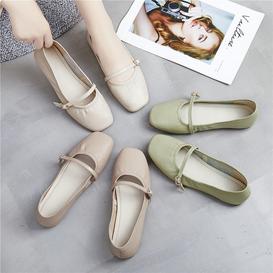 Small leather shoes Korean retro grandma shoes ARZ