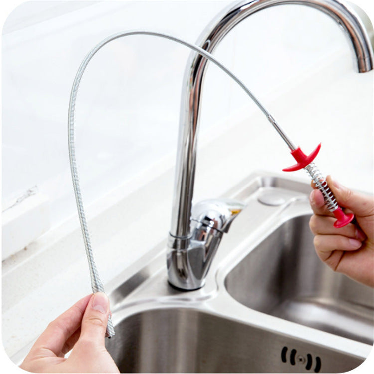 60CM Sewer Dredger Spring Pipe Dredging Tool Household Hair Cleaner Drain Clog Remover Cleaning Tools Household For Kitchen Sink Kitchen Gadgets ARZ