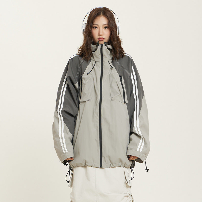 Waterproof Jacket Coat Female Stitching ARZ