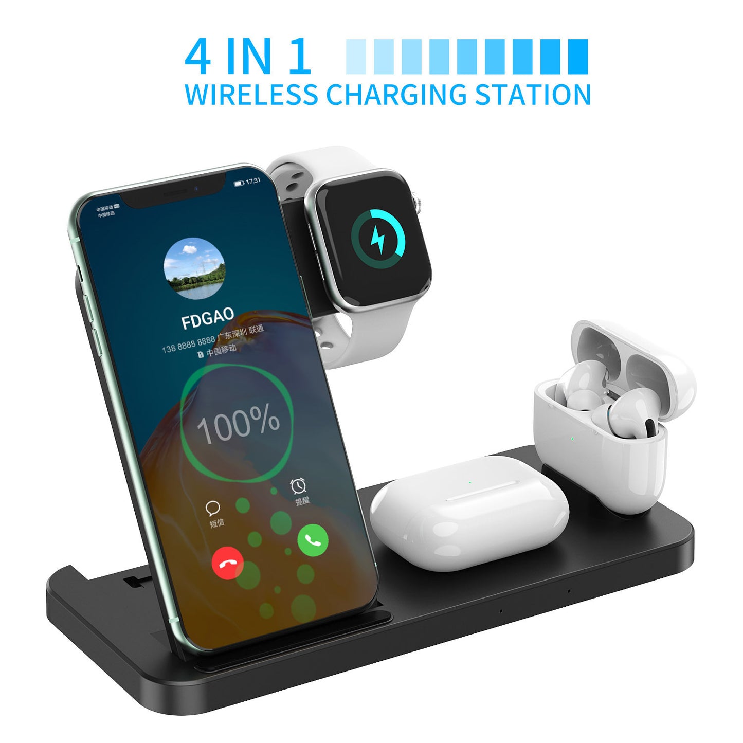 Fdgao 15W 4 In 1 Desktop Wireless Charger ARZ