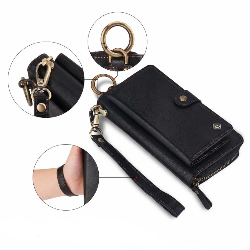 New Multi-function Mobile Phone Case Phone Shell Zipper Wallet Set Car Function Phone Case ARZ