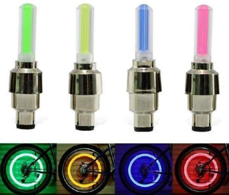 Neon Lights Tyre Wheel Valve Cap Light LED Car Tire Valve Caps Air Cover Tire Rim Valve Wheel Stem Cap Bike Light ARZ