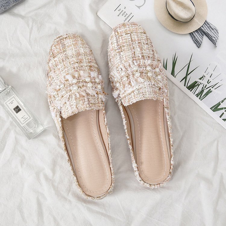 Female Summer Half Slippers Flat Toe Cap ARZ