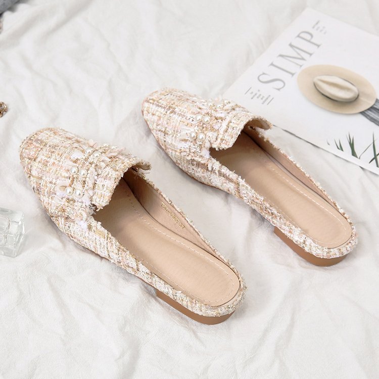 Female Summer Half Slippers Flat Toe Cap ARZ