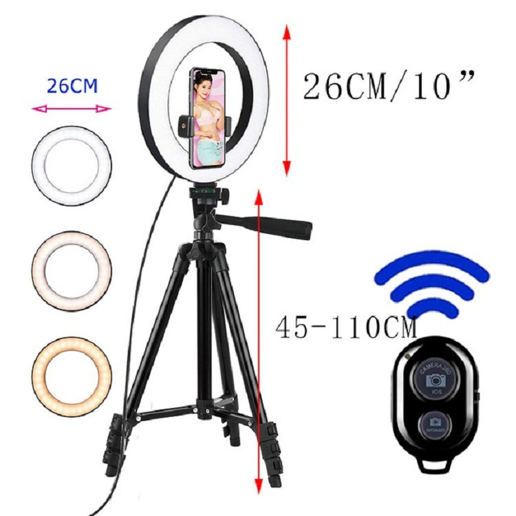 Compatible with Apple, LED Selfie Photography Ring Light Tripod Makeup Light ARZ