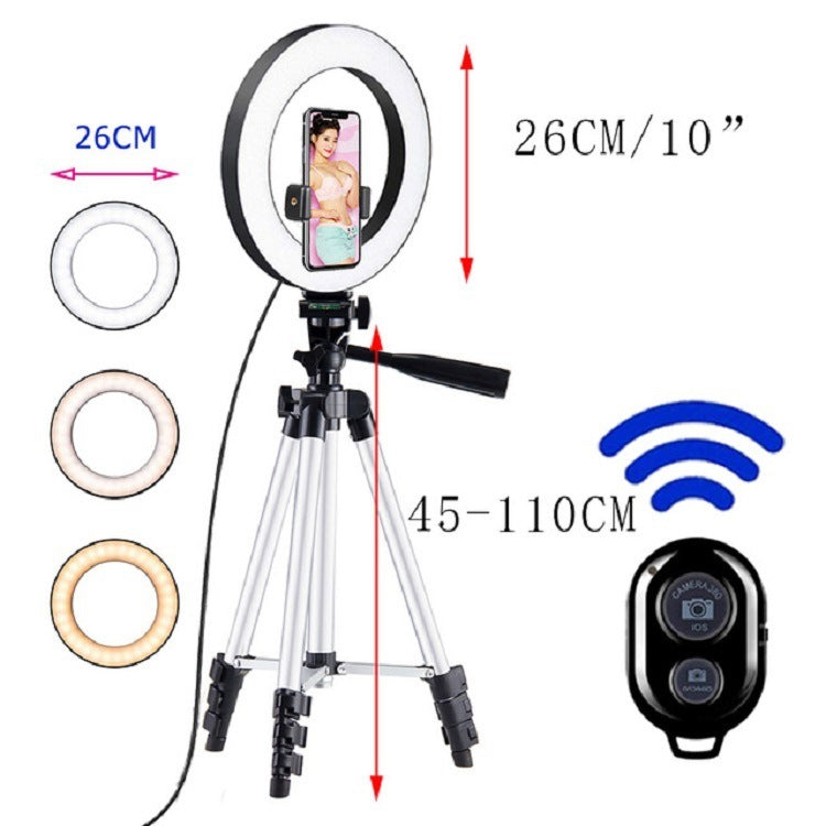 Compatible with Apple, LED Selfie Photography Ring Light Tripod Makeup Light ARZ