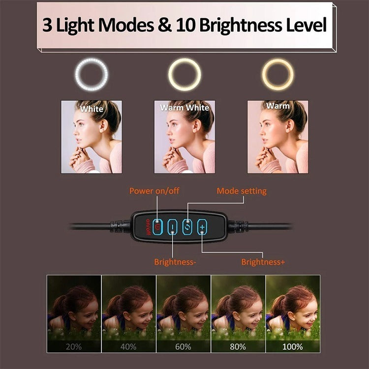 Compatible with Apple, LED Selfie Photography Ring Light Tripod Makeup Light ARZ