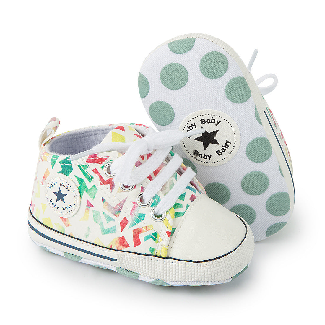 Baby Shoes Color Graffiti Baby Canvas Shoes Soft Sole Toddler Shoes ARZ