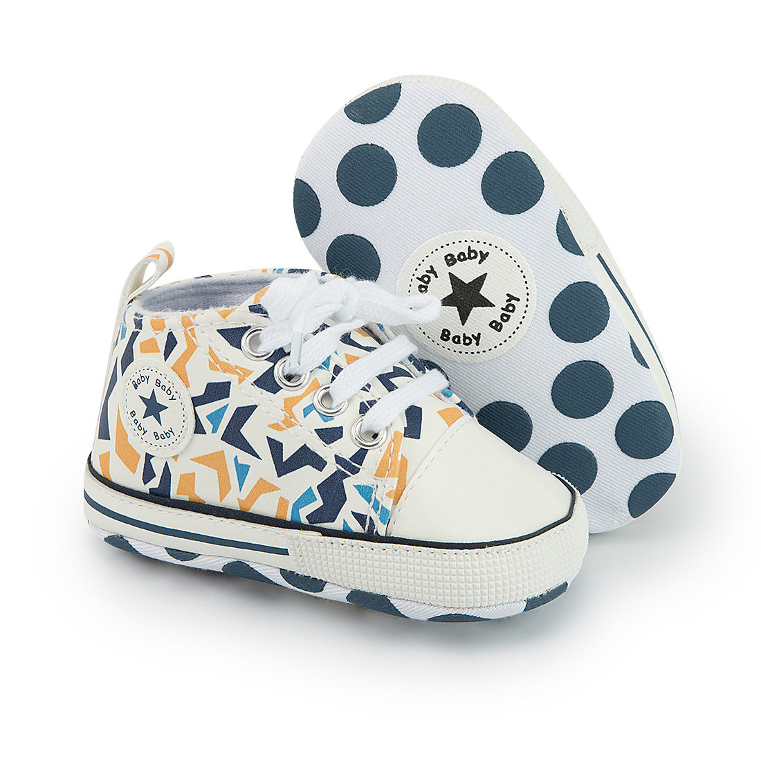 Baby Shoes Color Graffiti Baby Canvas Shoes Soft Sole Toddler Shoes ARZ