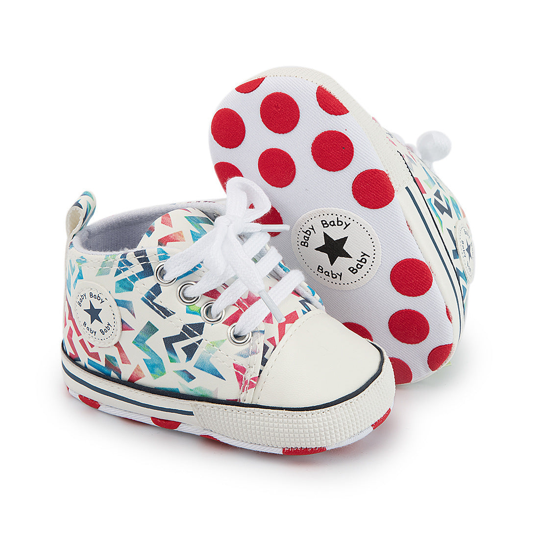 Baby Shoes Color Graffiti Baby Canvas Shoes Soft Sole Toddler Shoes ARZ