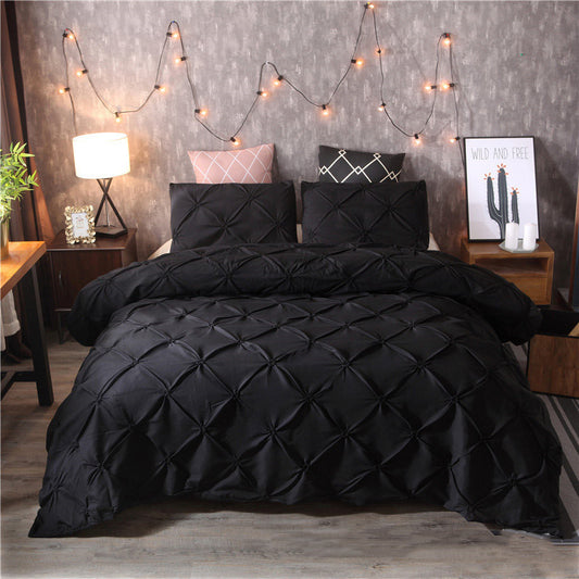 Plain Solid Color Quilt Cover Bedding 3d Foreign Trade Four-piece Suit ARZ